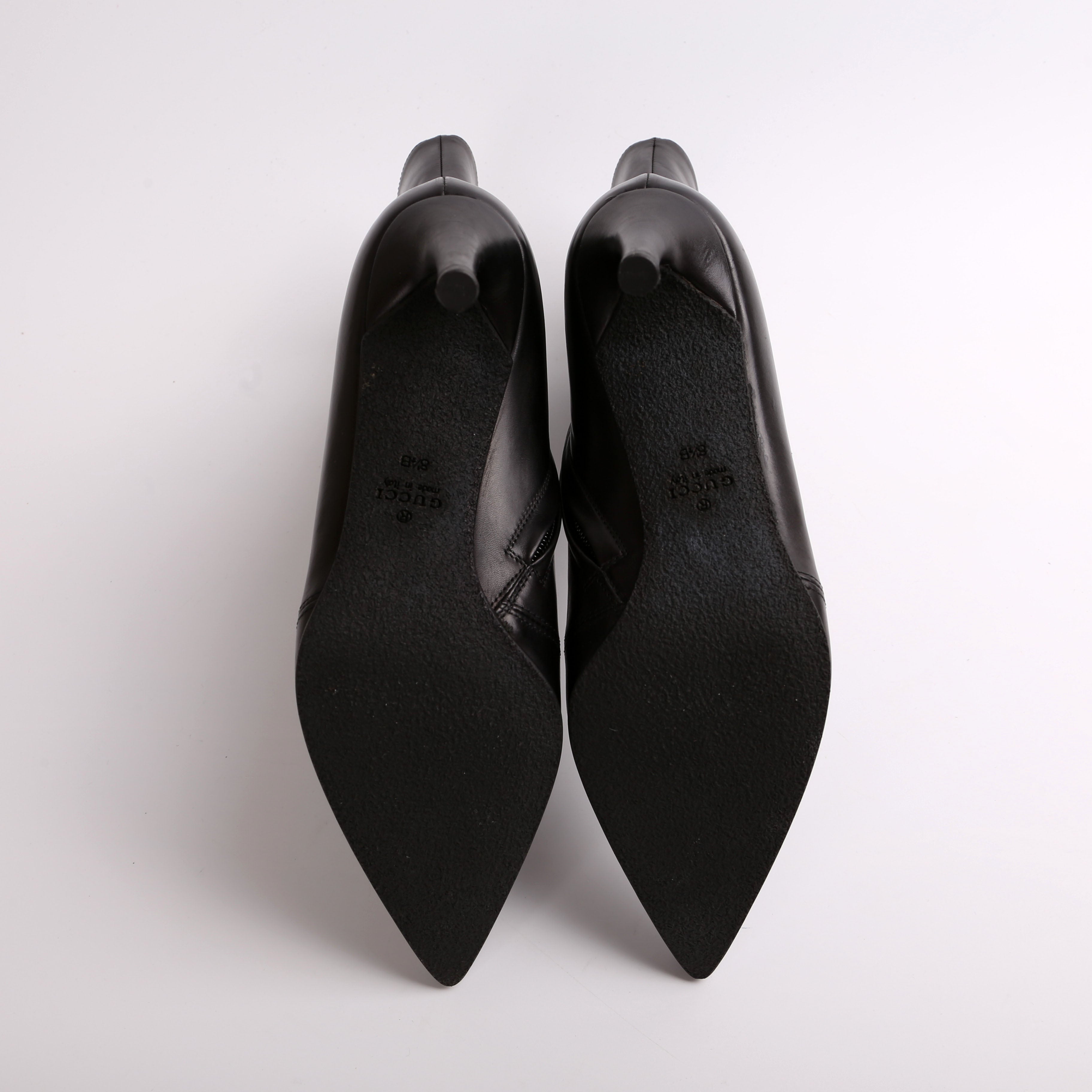 Gucci Leather Pointed Toe Boots Size 38.5