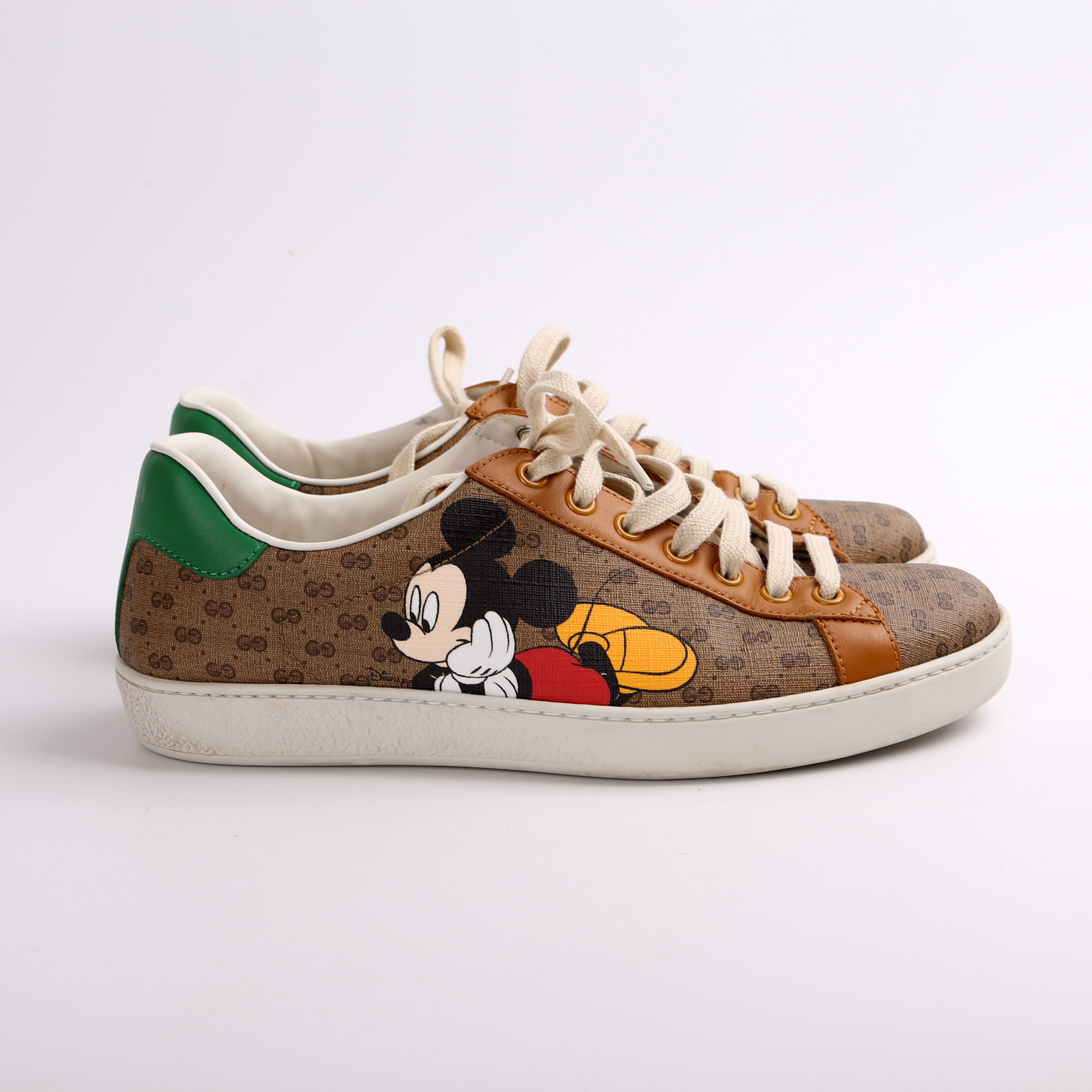Gucci Ace Web Mickey Mouse Sneakers Size 36.5