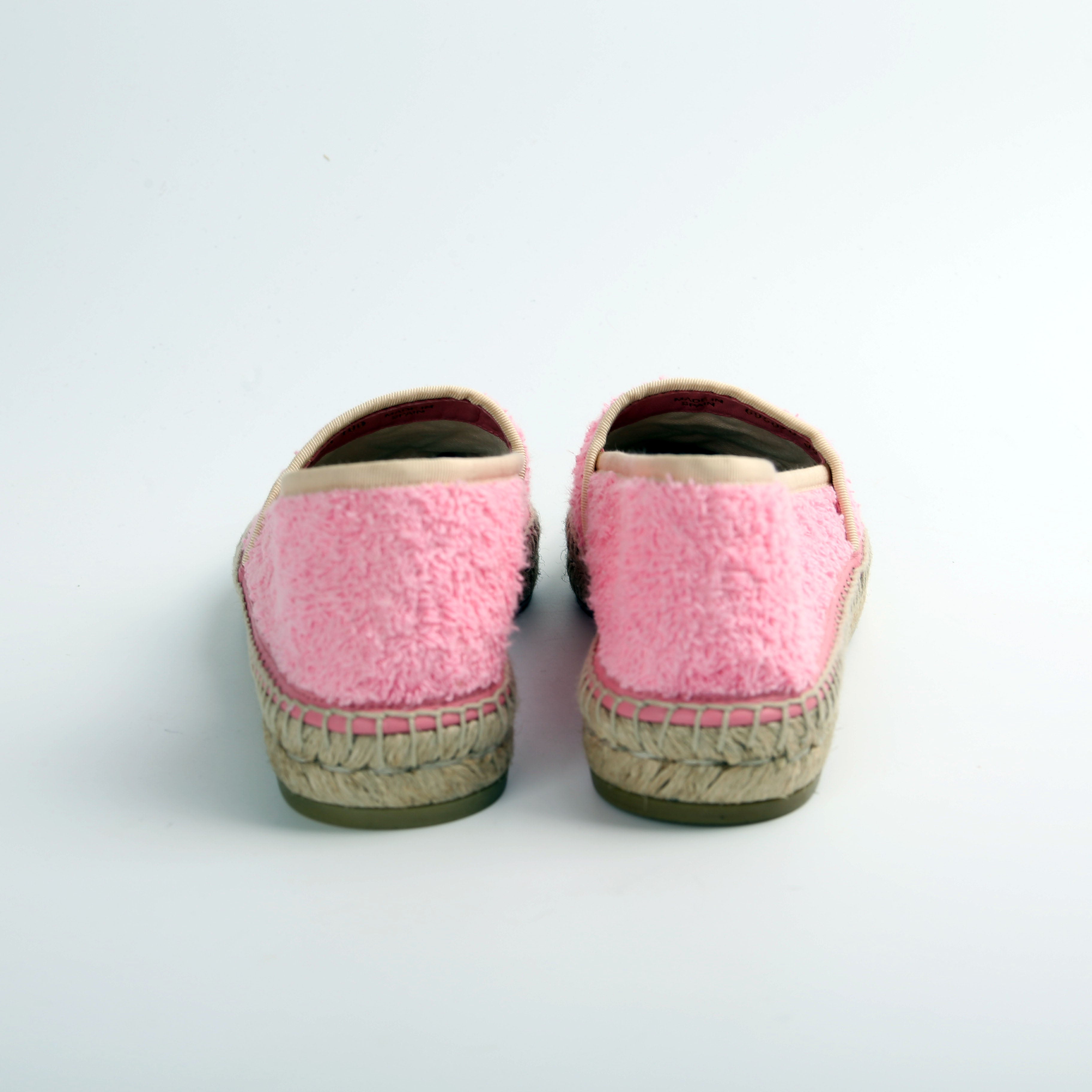 Gucci Interlocking Terry Cloth Espadrilles Size 38