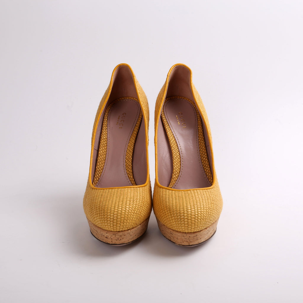 Jute Cork Roundtoe Platform Pumps Size 39.5