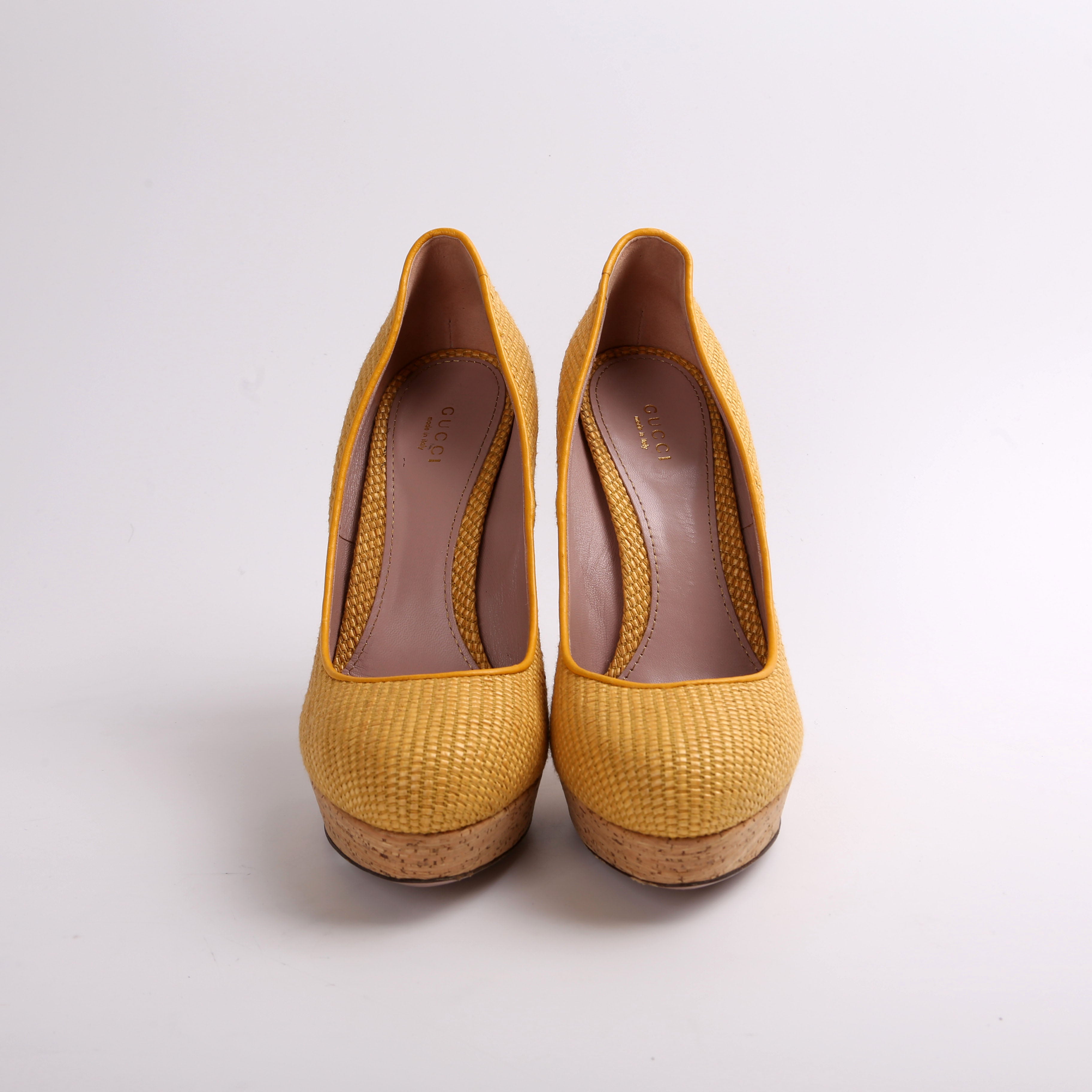 Jute Cork Roundtoe Platform Pumps Size 39.5