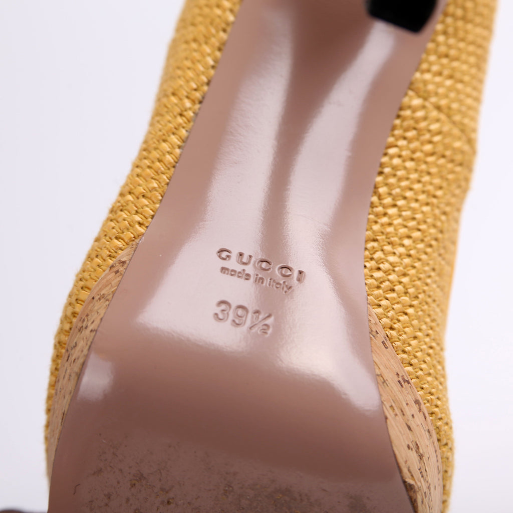 Jute Cork Roundtoe Platform Pumps Size 39.5