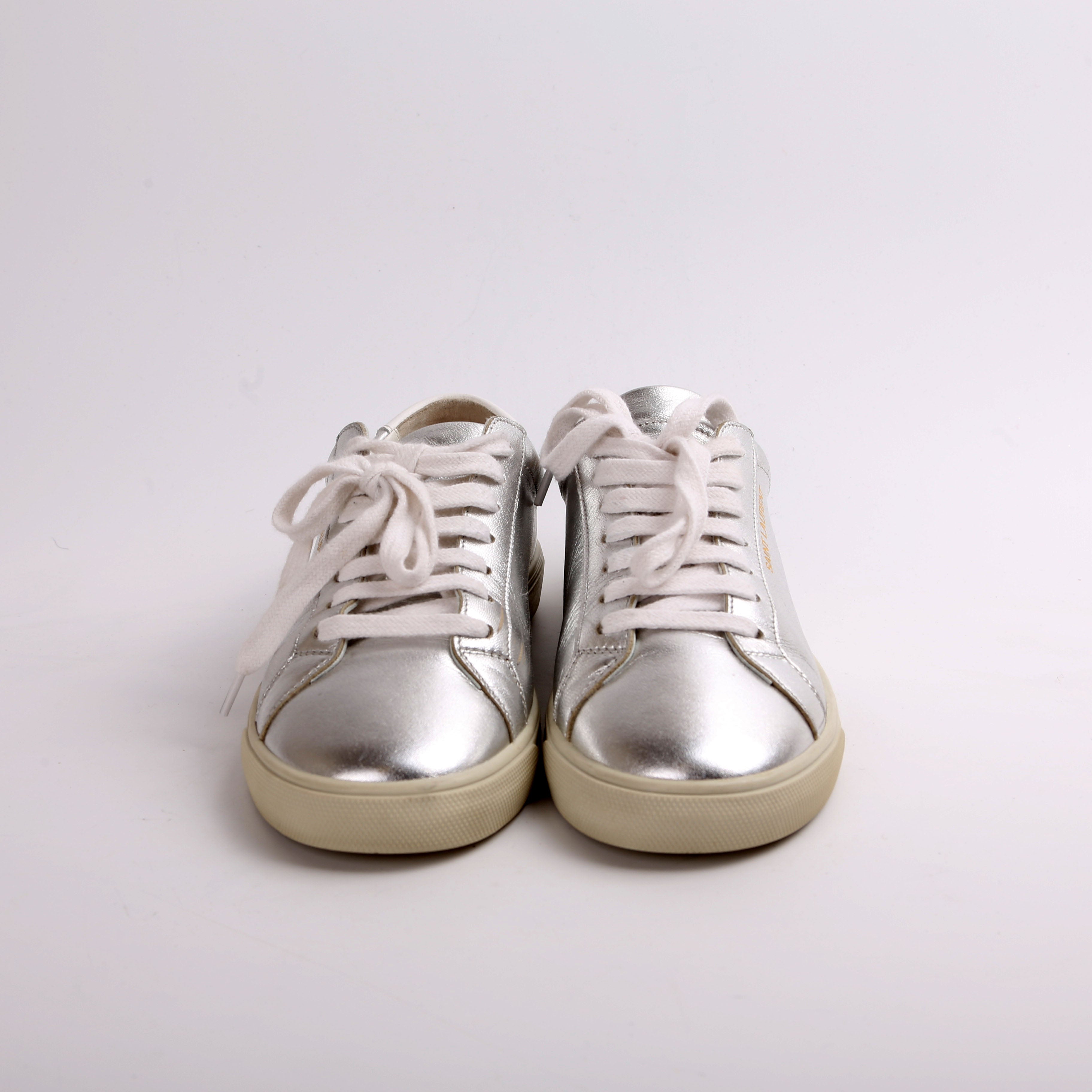 SAINT LAURENT Andy Leather Sneakers Size 37.5