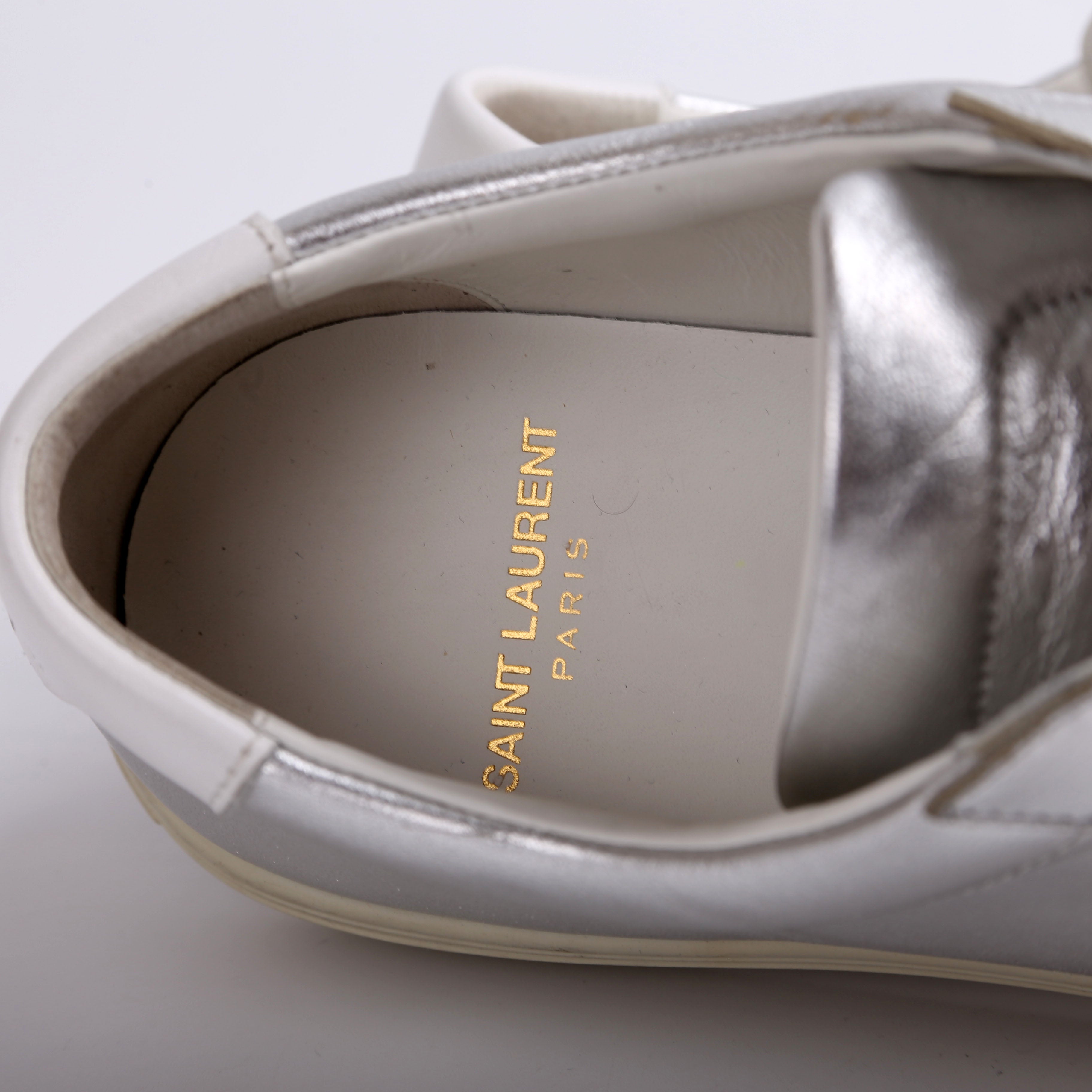 SAINT LAURENT Andy Leather Sneakers Size 37.5