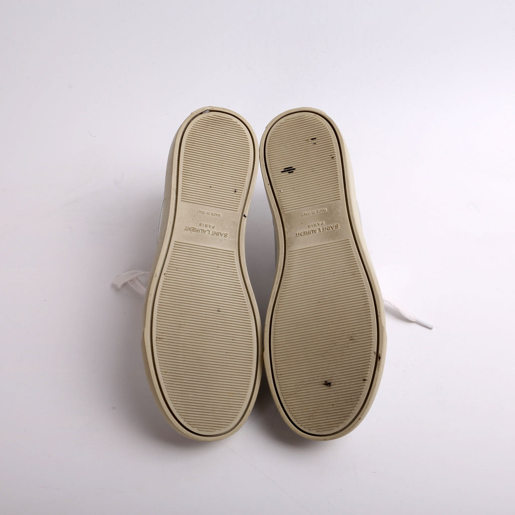 SAINT LAURENT Andy Leather Sneakers Size 37.5