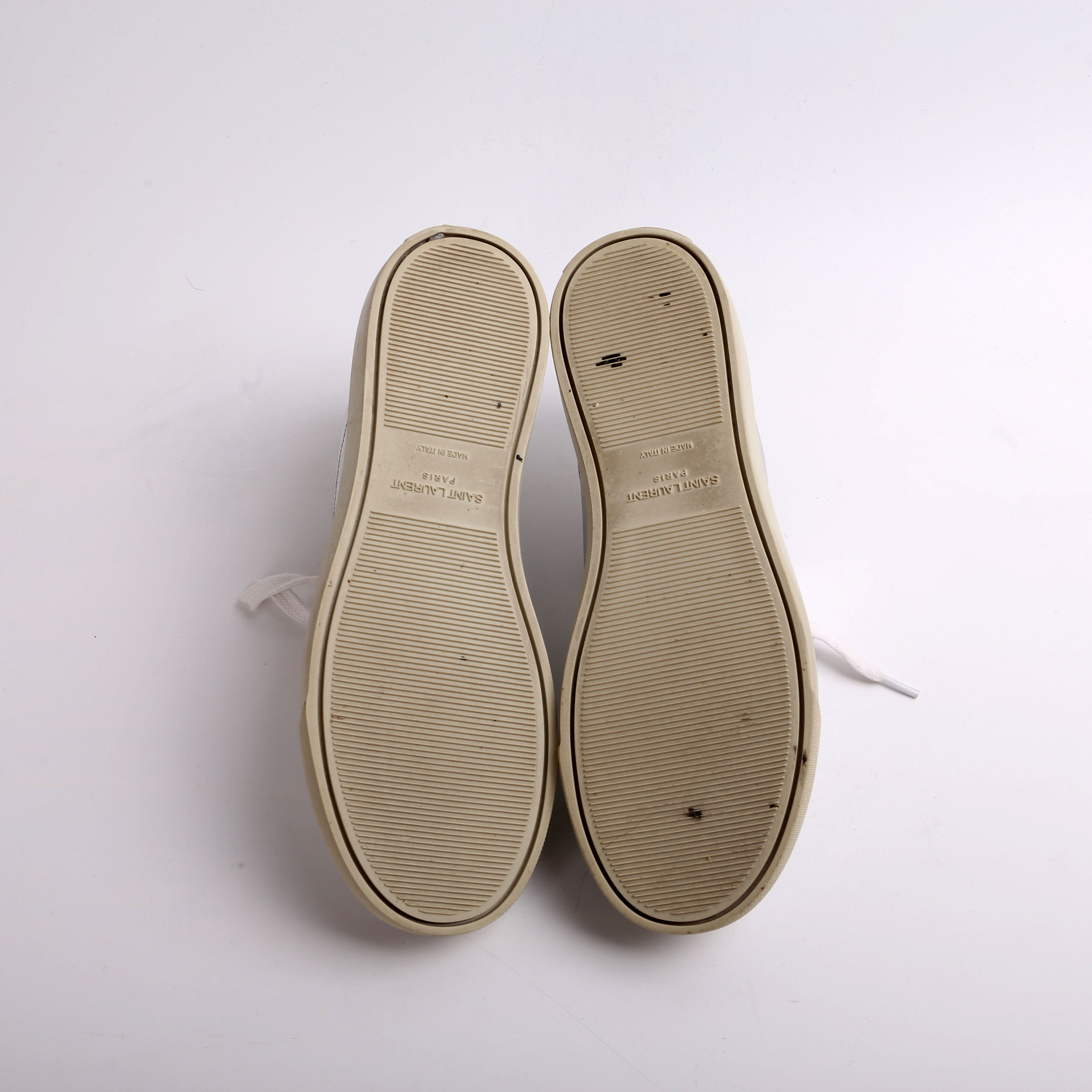 SAINT LAURENT Andy Leather Sneakers Size 37.5