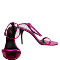 SAINT LAURENT Metallic Lambskin Lexi Ankle Strap Sandals Size 39.5