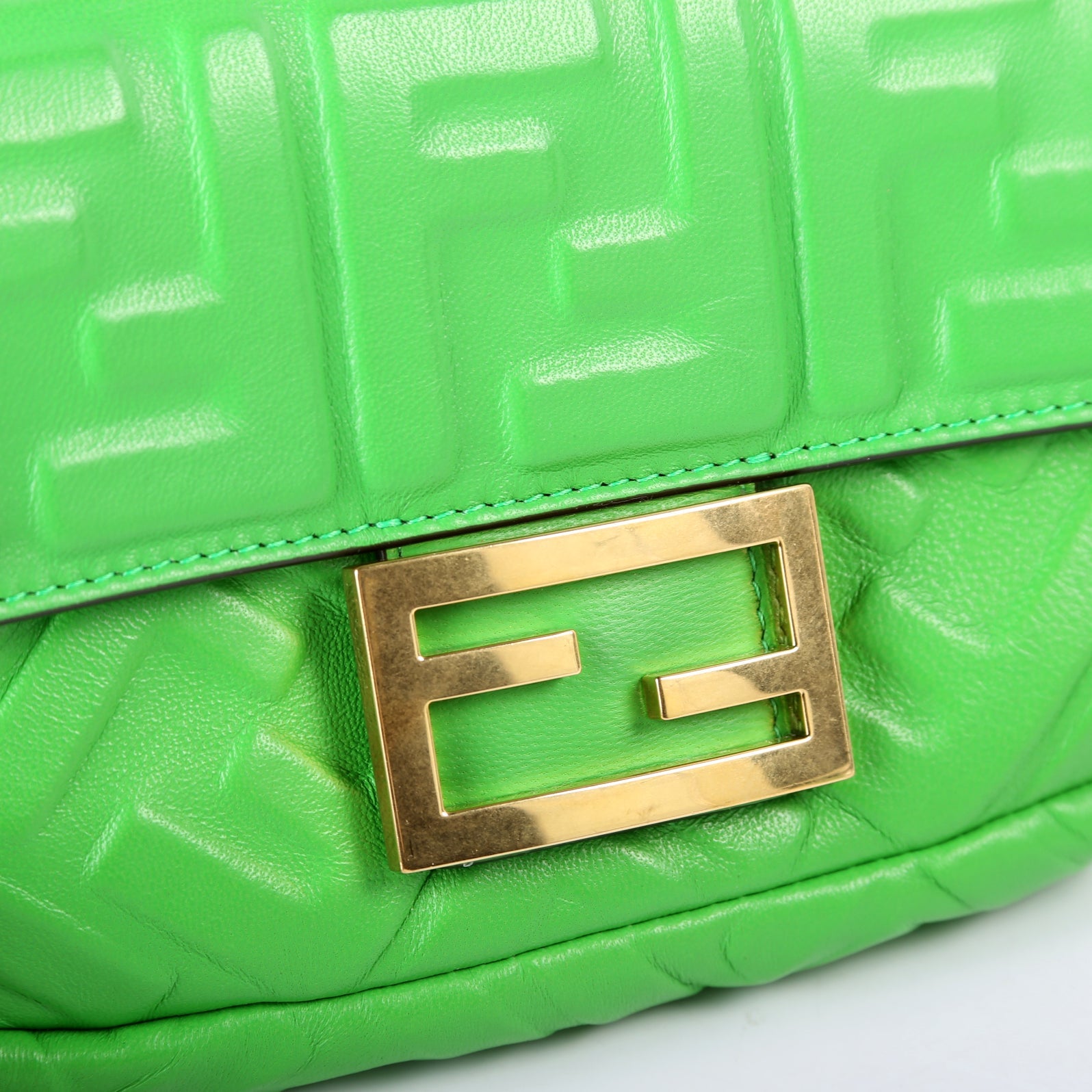 8BS017 FF 1974 Leather Mini Baguette