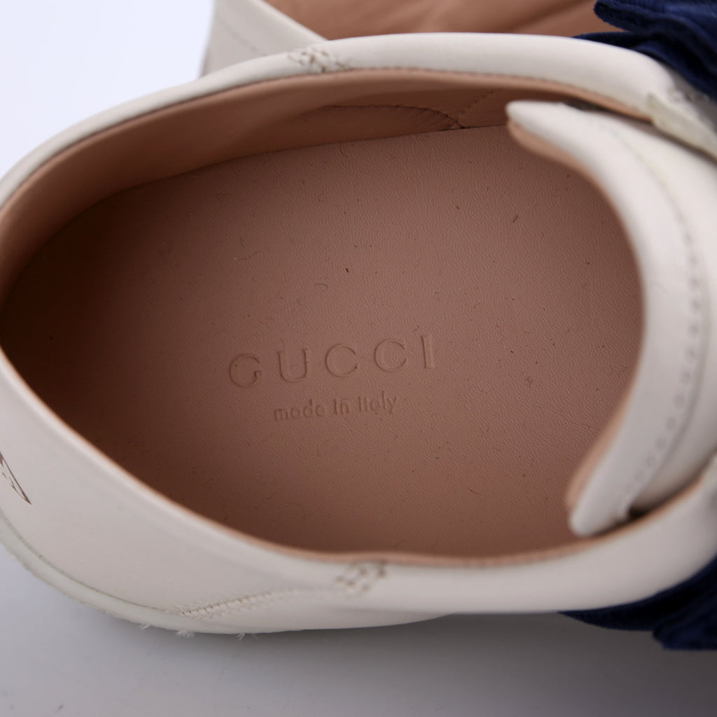 Gucci Leather Ace Low Ribbon Sneakers Sz 37