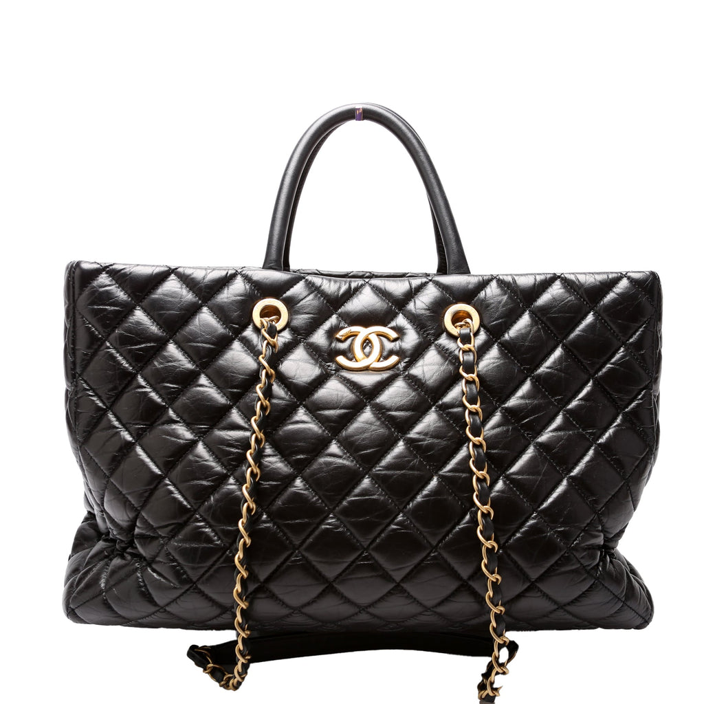 Coco Handle Shopping Tote Large Aged Calfskin 26M