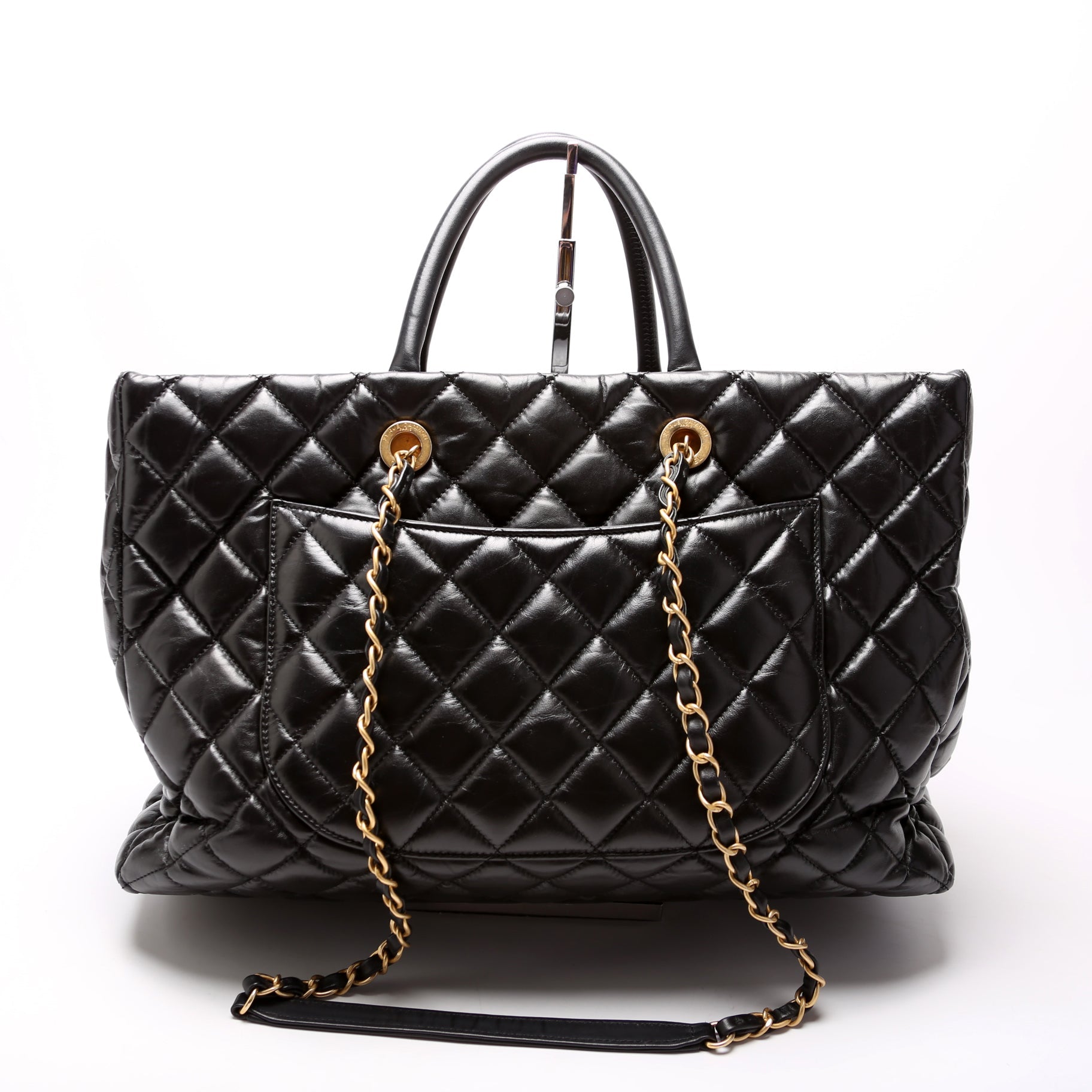 Coco Handle Shopping Tote Large Aged Calfskin 26M