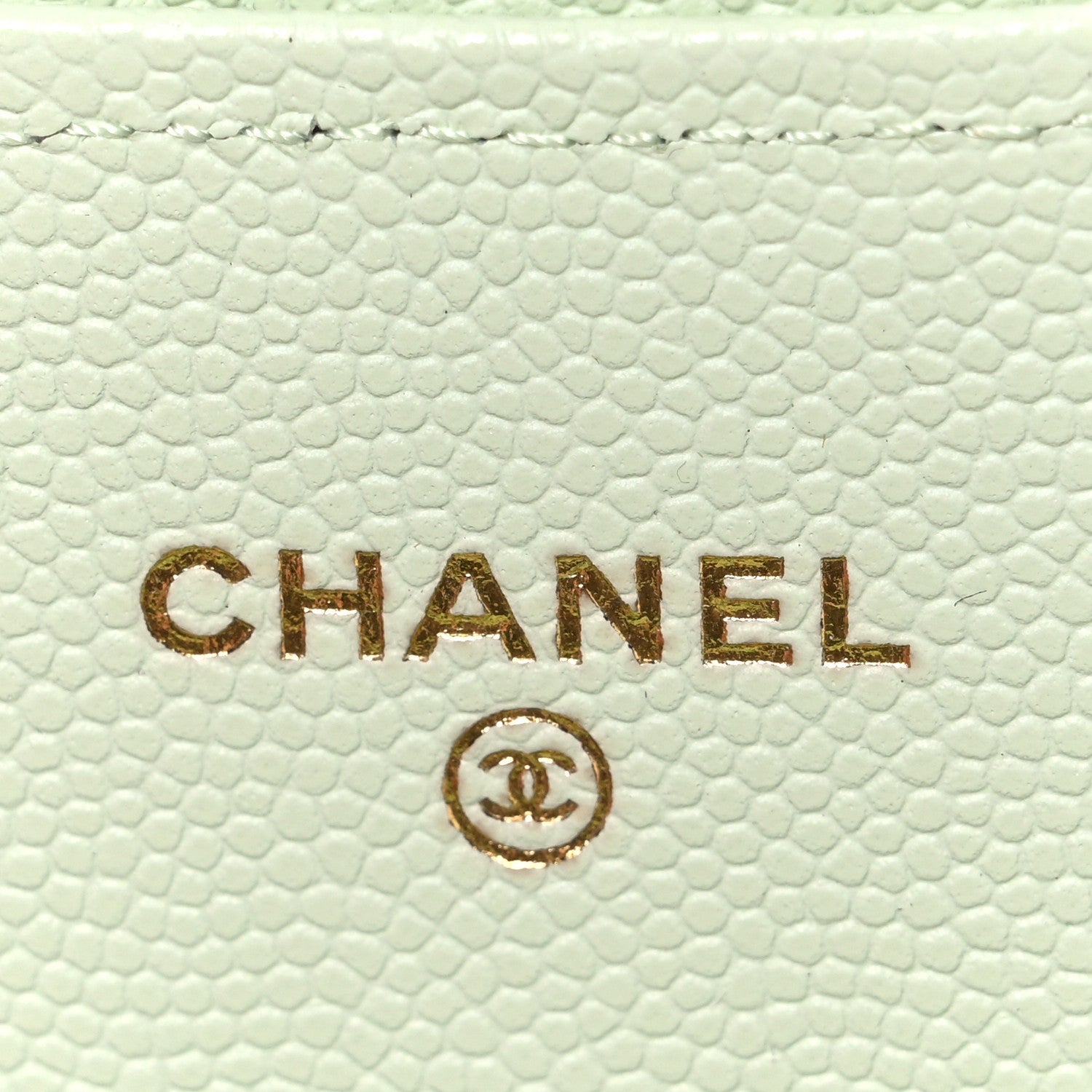 Caviar Quilted Large Gusset Flap Wallet Light Green