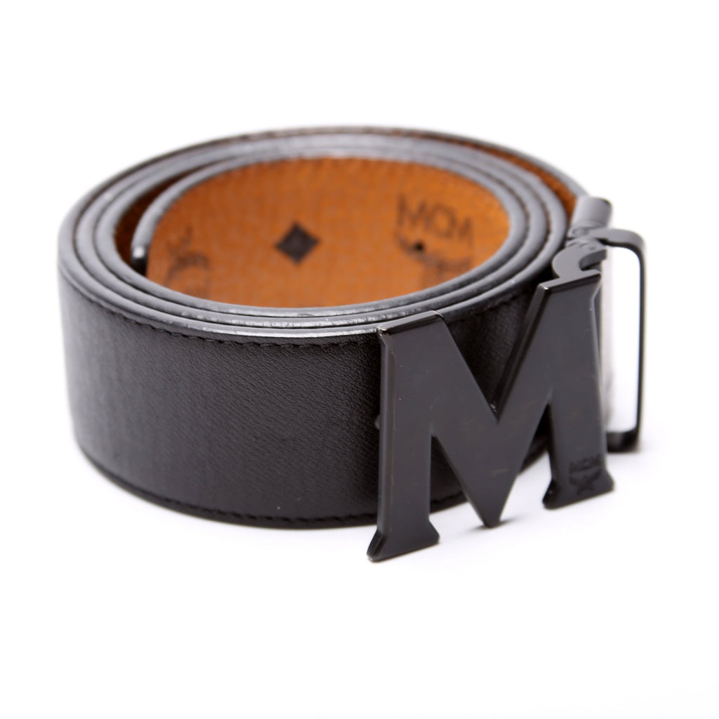 Claus M Reversible Visetos/Leather Belt Size 40