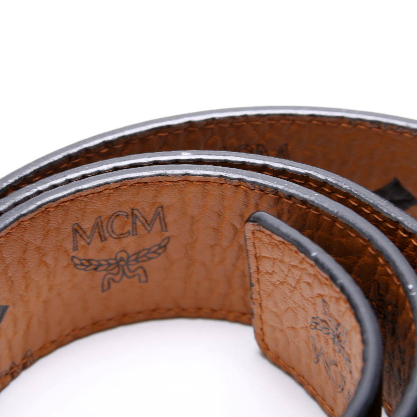 Claus M Reversible Visetos/Leather Belt Size 40