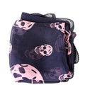 Skull Print Square Silk Scarf