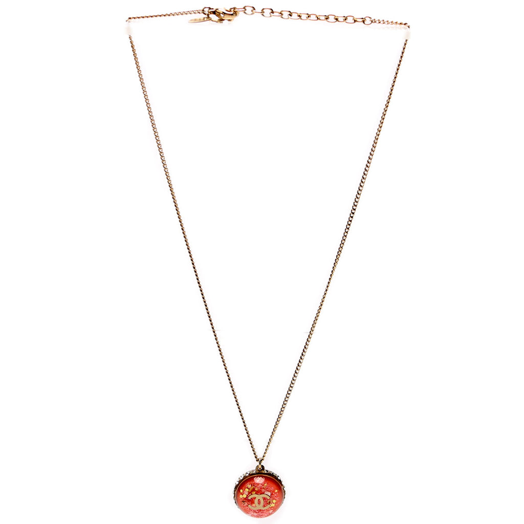 CC Dome W/Rhinestones Pendant