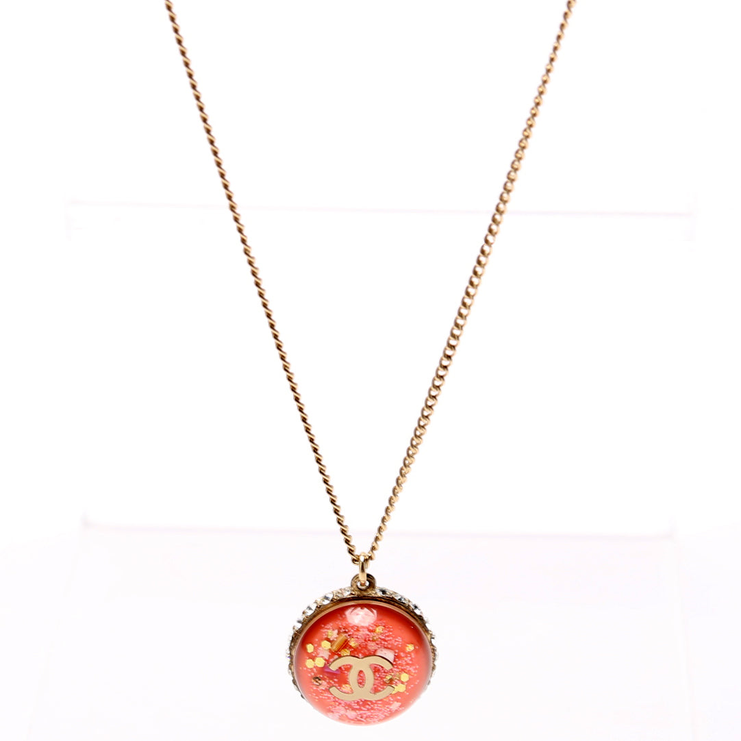 CC Dome W/Rhinestones Pendant