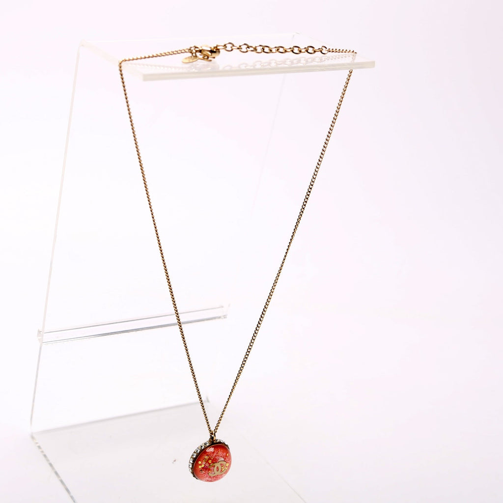 CC Dome W/Rhinestones Pendant