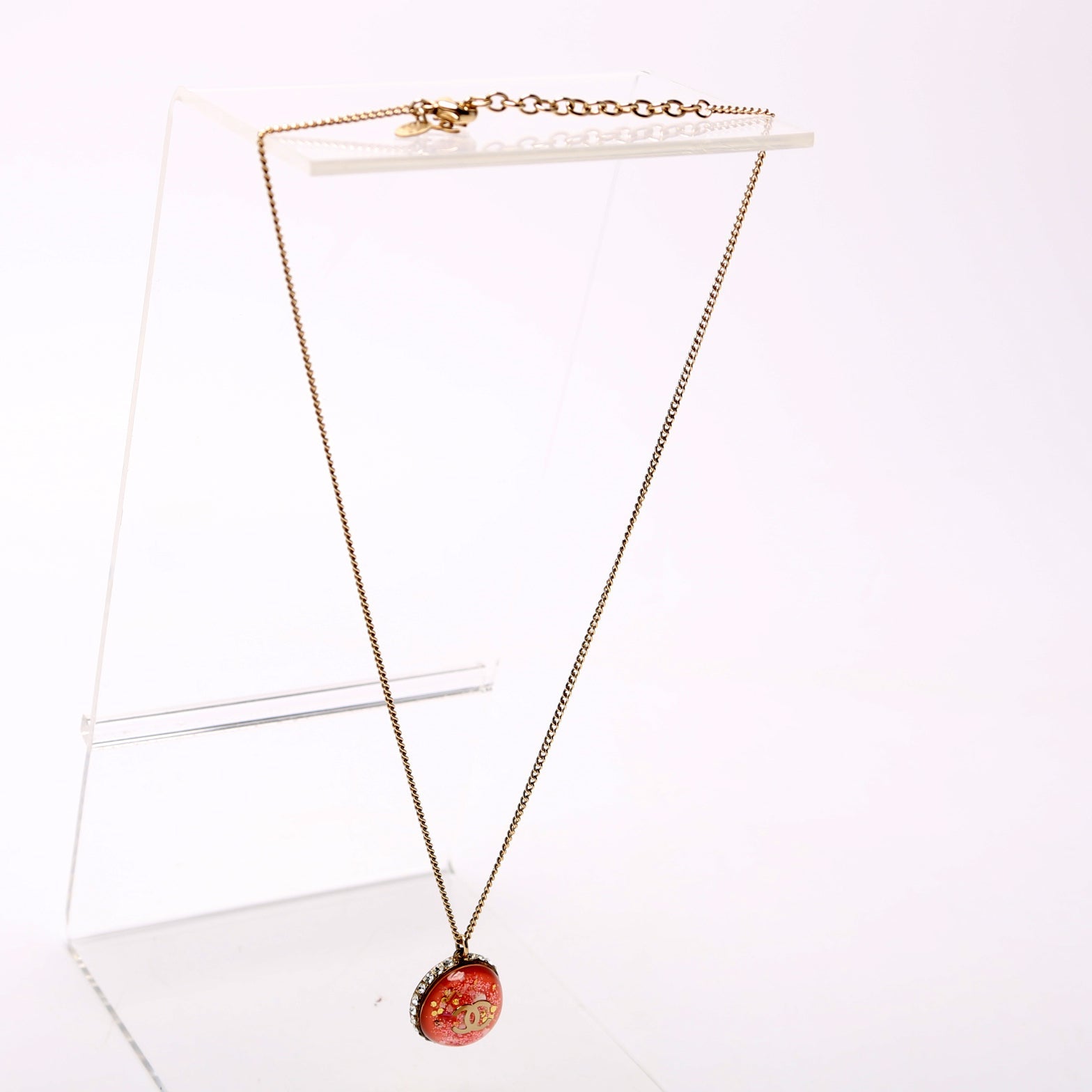 CC Dome W/Rhinestones Pendant