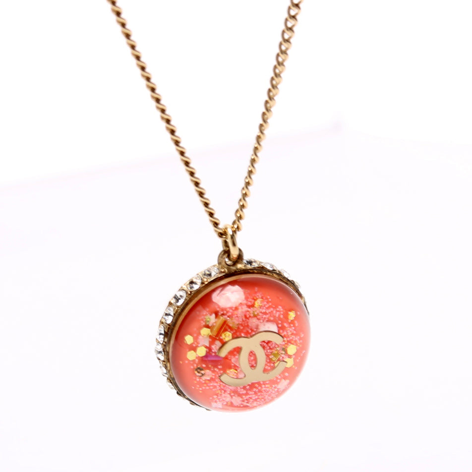 CC Dome W/Rhinestones Pendant