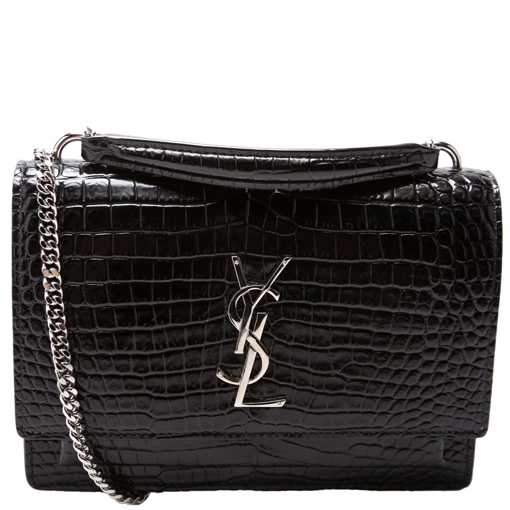 Sunset Croc Embossed Chain Wallet 33026