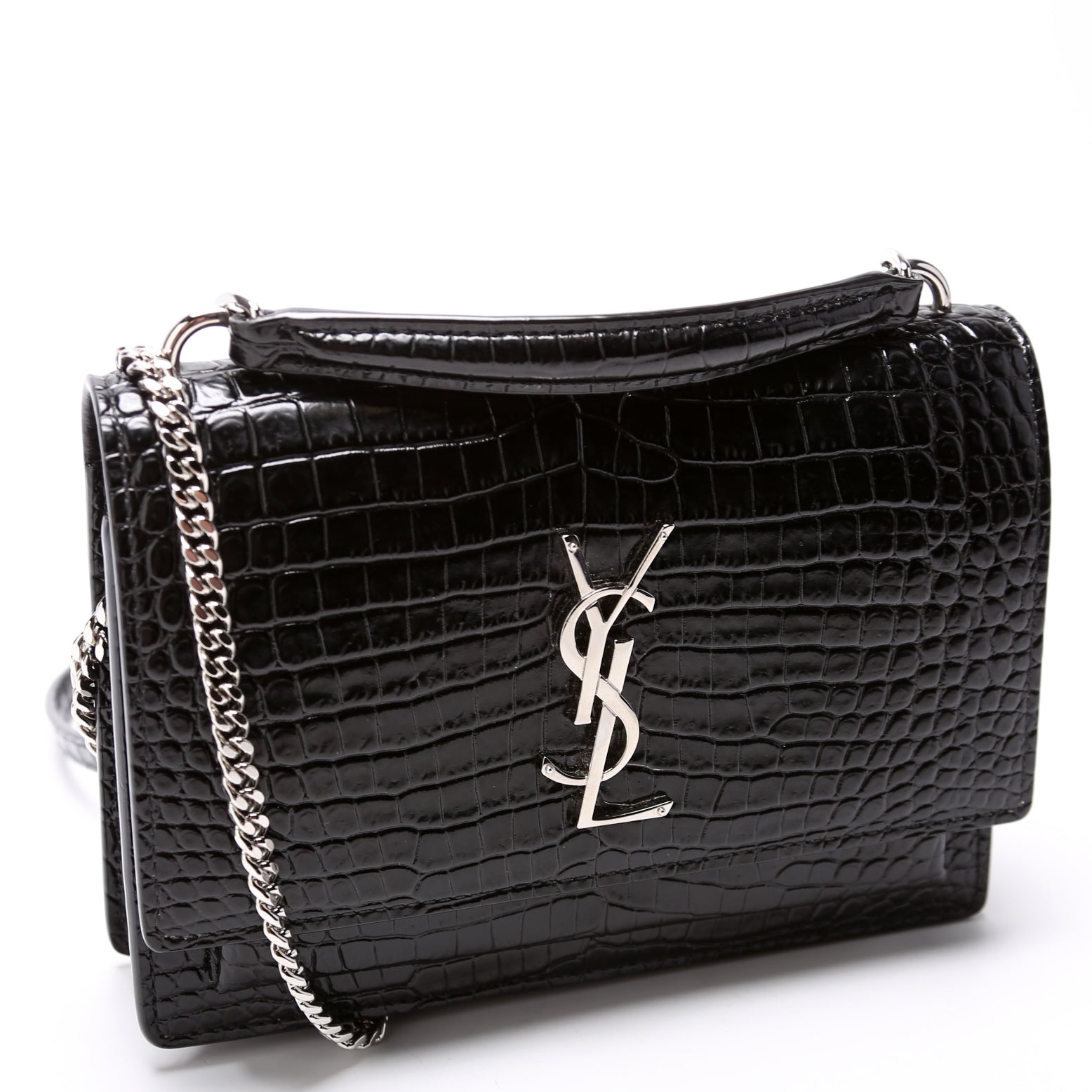 Sunset Croc Embossed Chain Wallet 33026