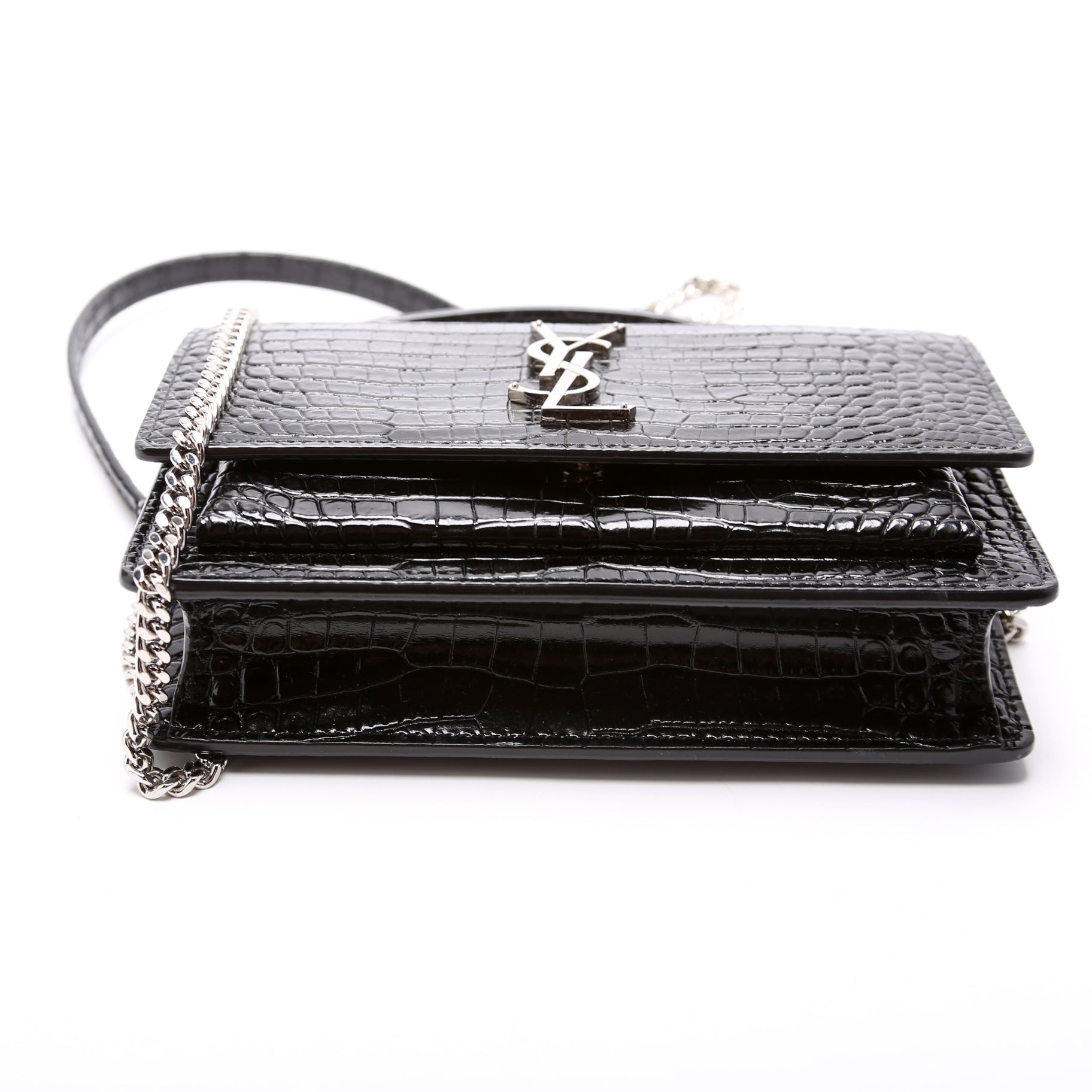 Sunset Croc Embossed Chain Wallet 33026