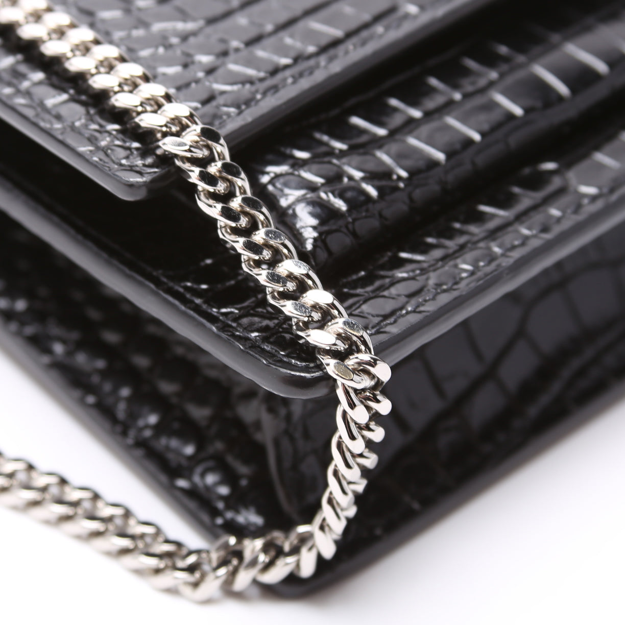 Sunset Croc Embossed Chain Wallet 33026