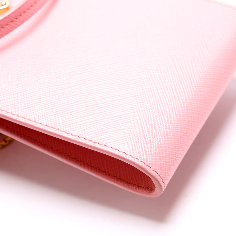 Saffiano Triangle Logo Mini Bag 1BP050