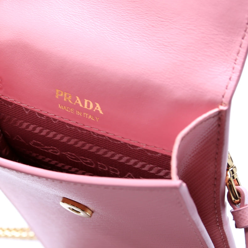 Saffiano Triangle Logo Mini Bag 1BP050