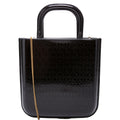 SAINT LAURENT All Over Logo Embossed Mini Shopping Bag 715201