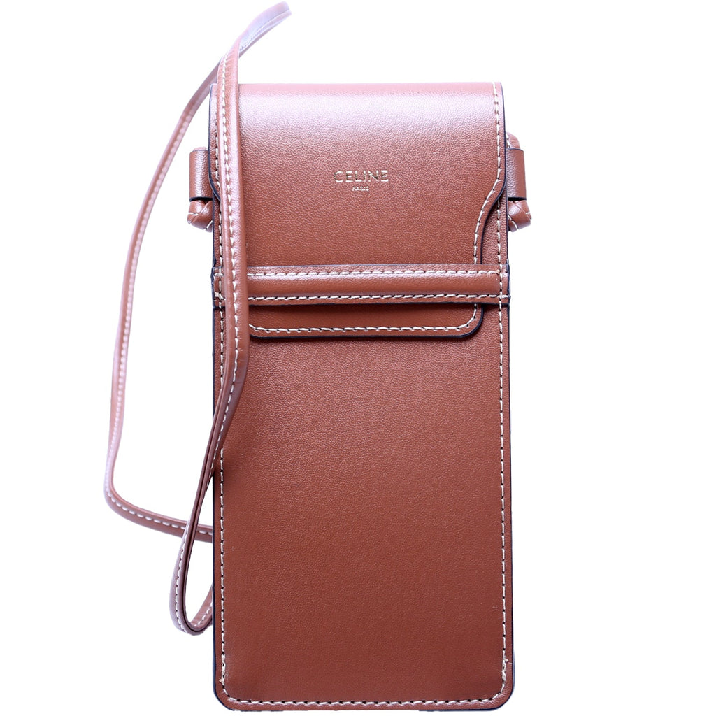 Leather Flap Phone Pouch