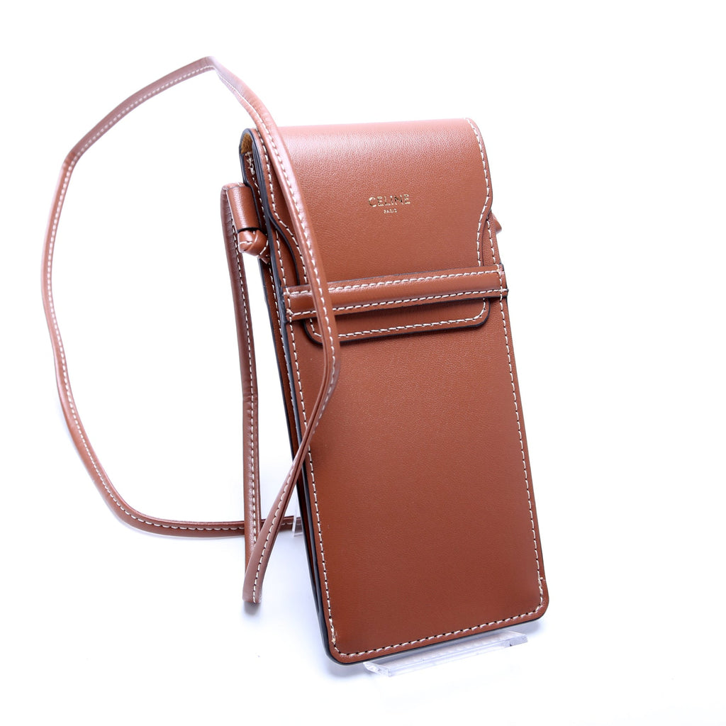 Leather Flap Phone Pouch