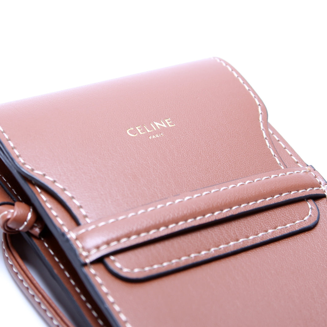Leather Flap Phone Pouch