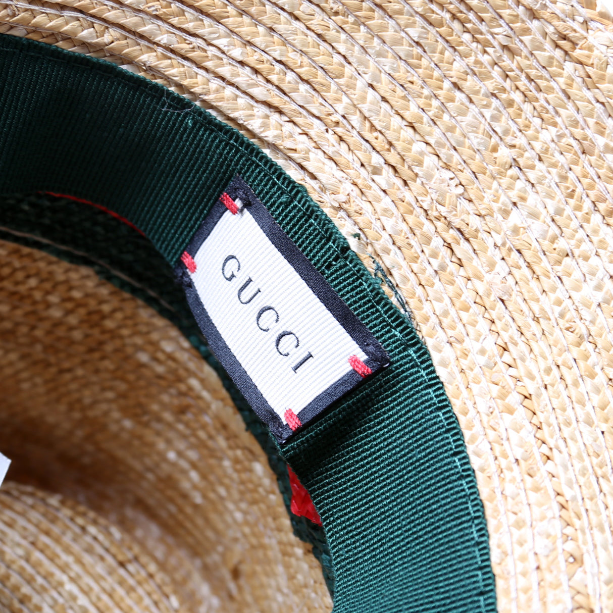 Striped Straw Fedora Hat Size Small