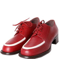 Prada Mid Heel Leather Loafers Size 36