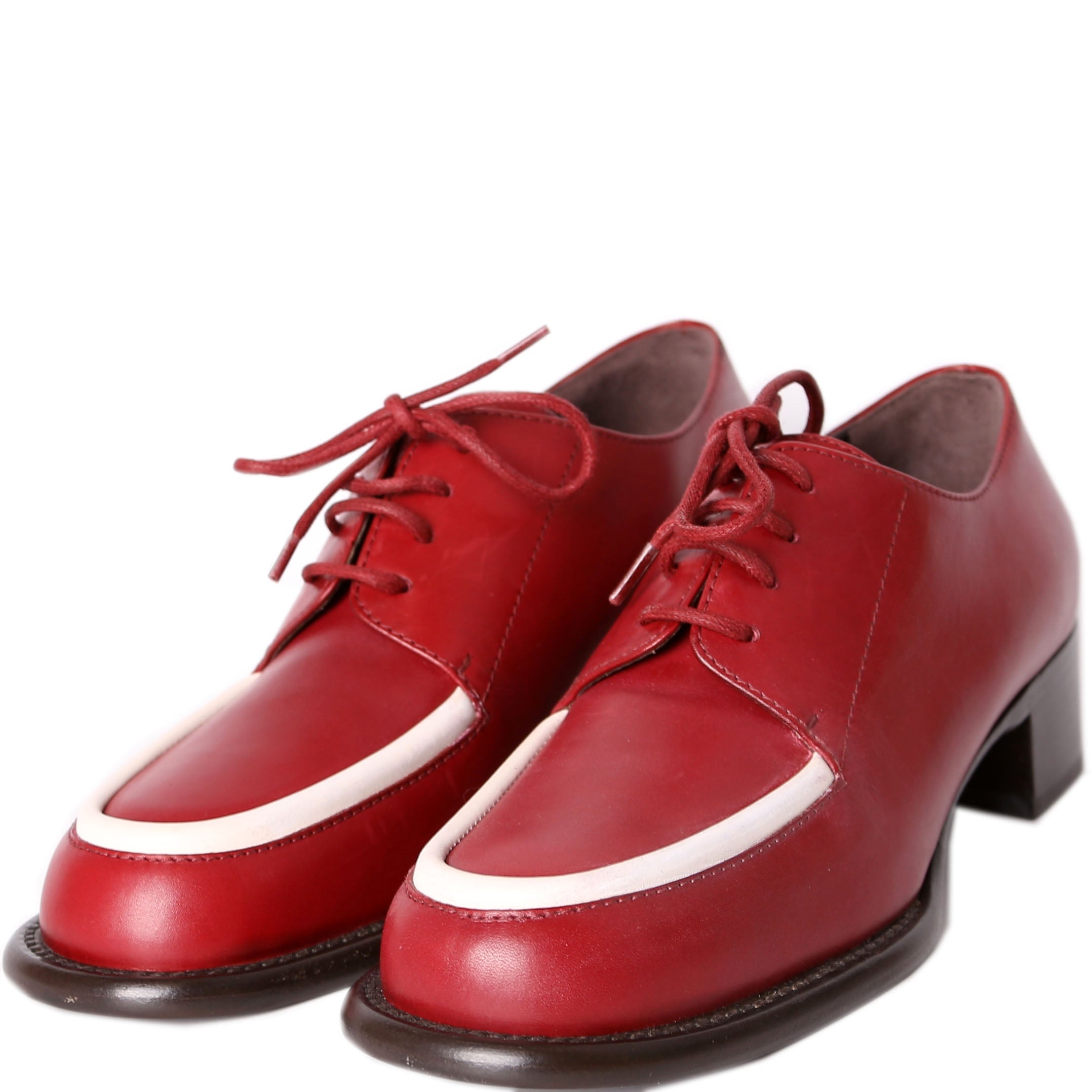 Prada Mid Heel Leather Loafers Size 36