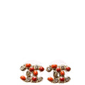 CC Stone/Crystal Stud Earrings