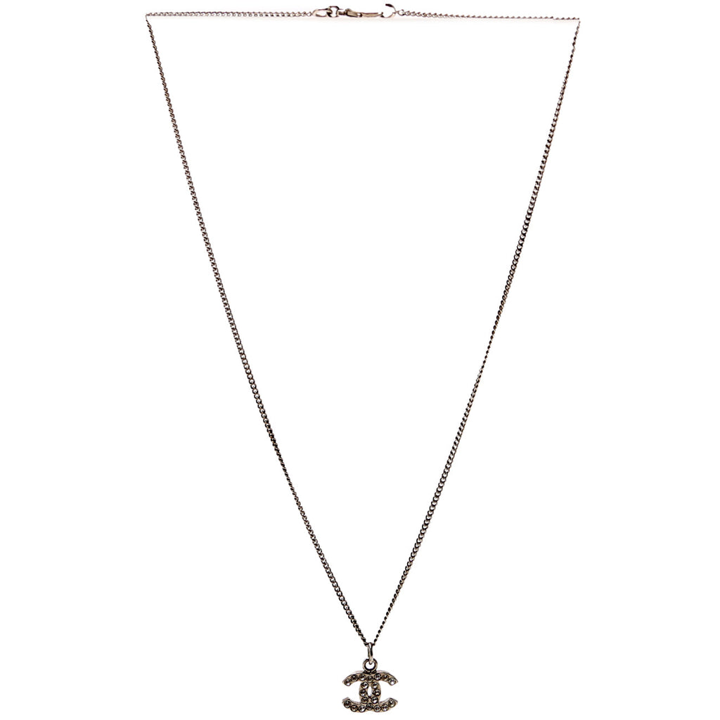 CC Rhinestone Small Pendant Necklace