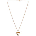Crystal CC Bow Necklace