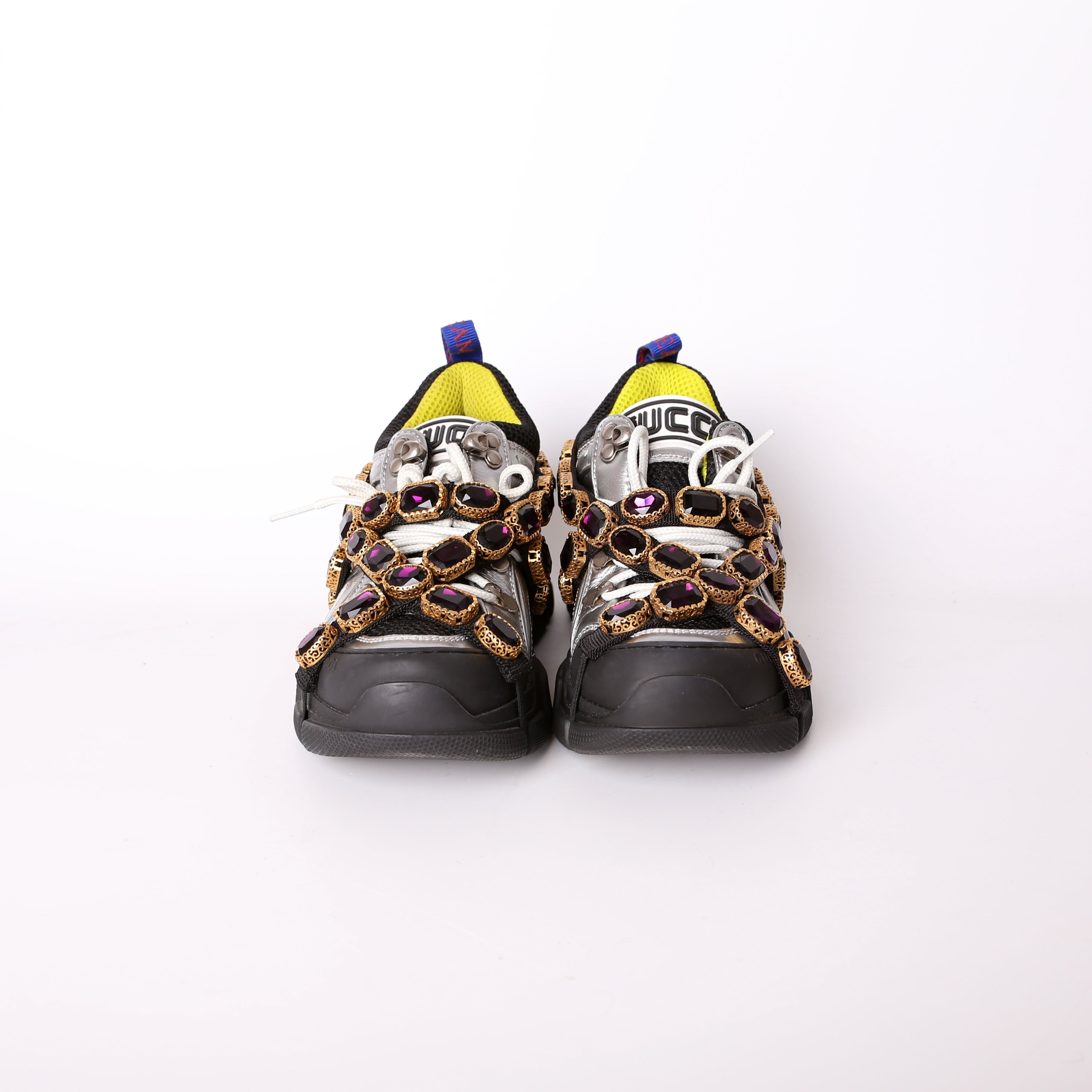 Gucci Flashtrek Jeweled Sneakers Size 35.5