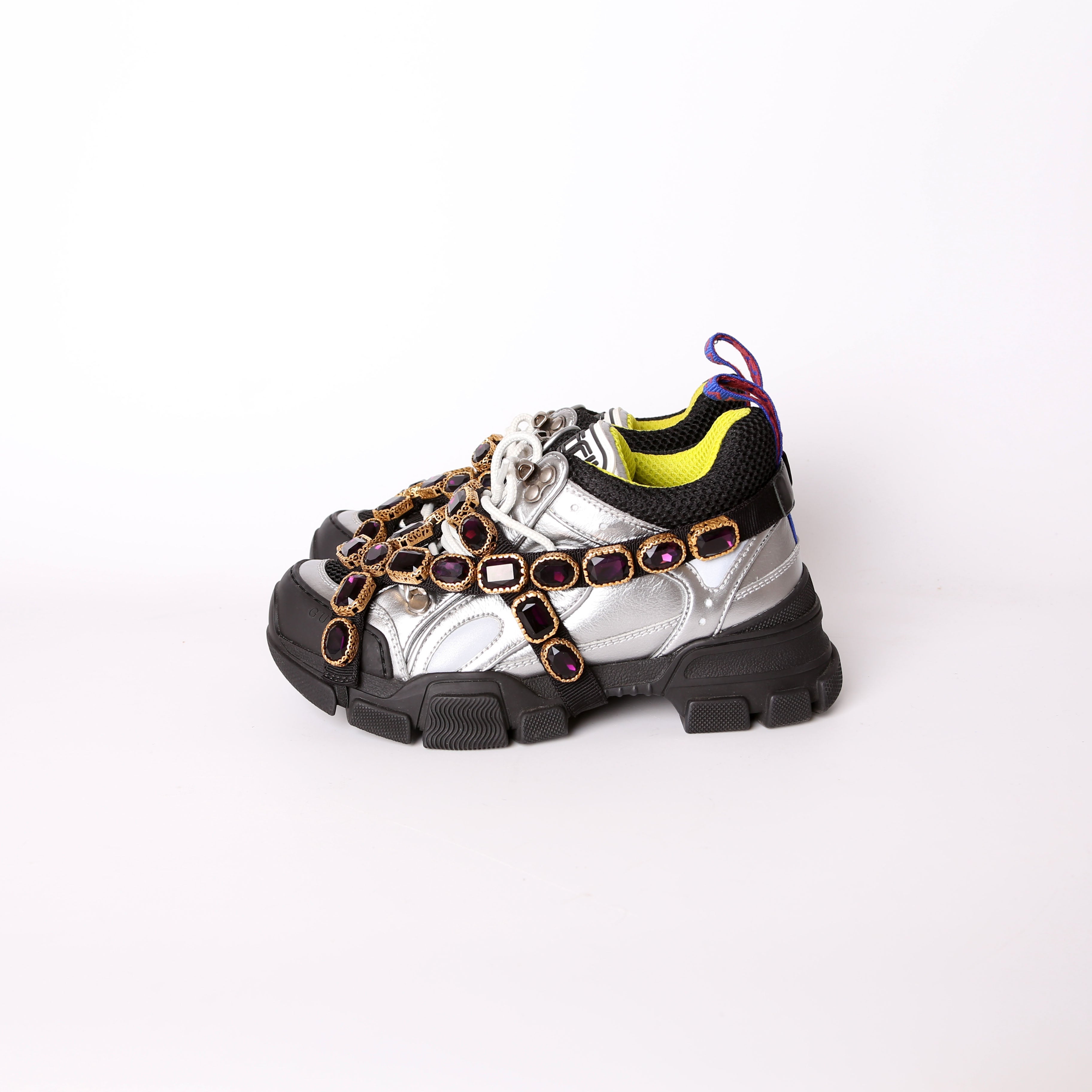 Gucci Flashtrek Jeweled Sneakers Size 35.5