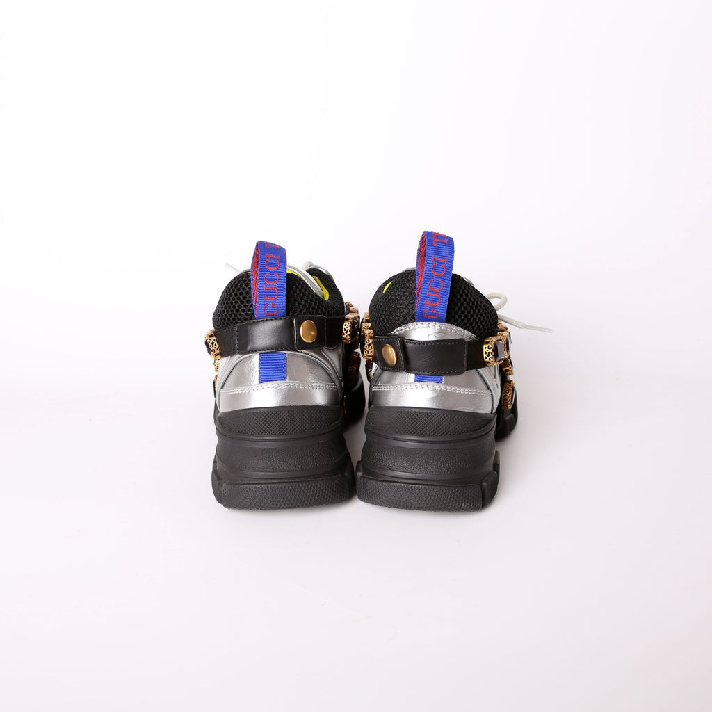 Gucci Flashtrek Jeweled Sneakers Size 35.5