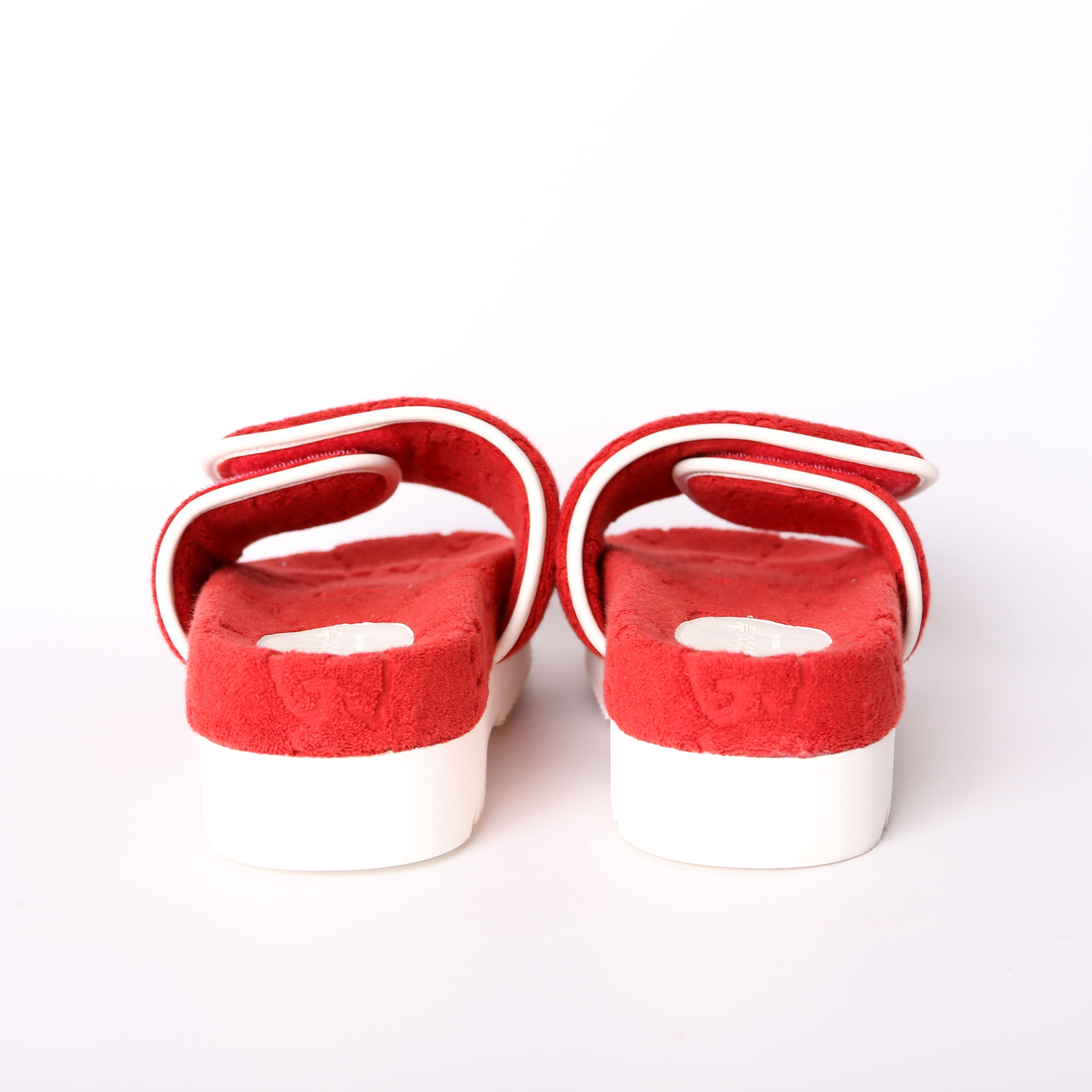 Gucci X Adidas GG Terry Slides Size 40