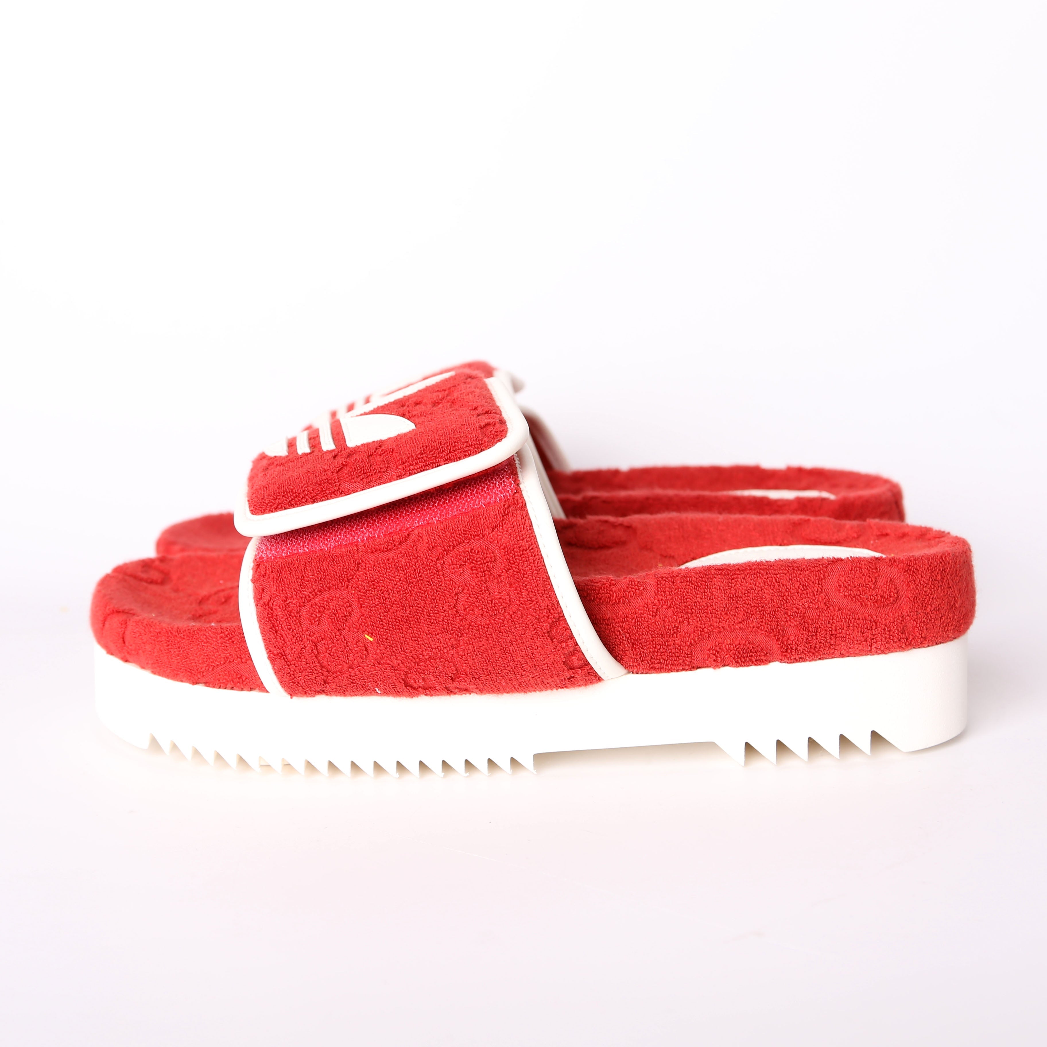 Gucci X Adidas GG Terry Slides Size 40