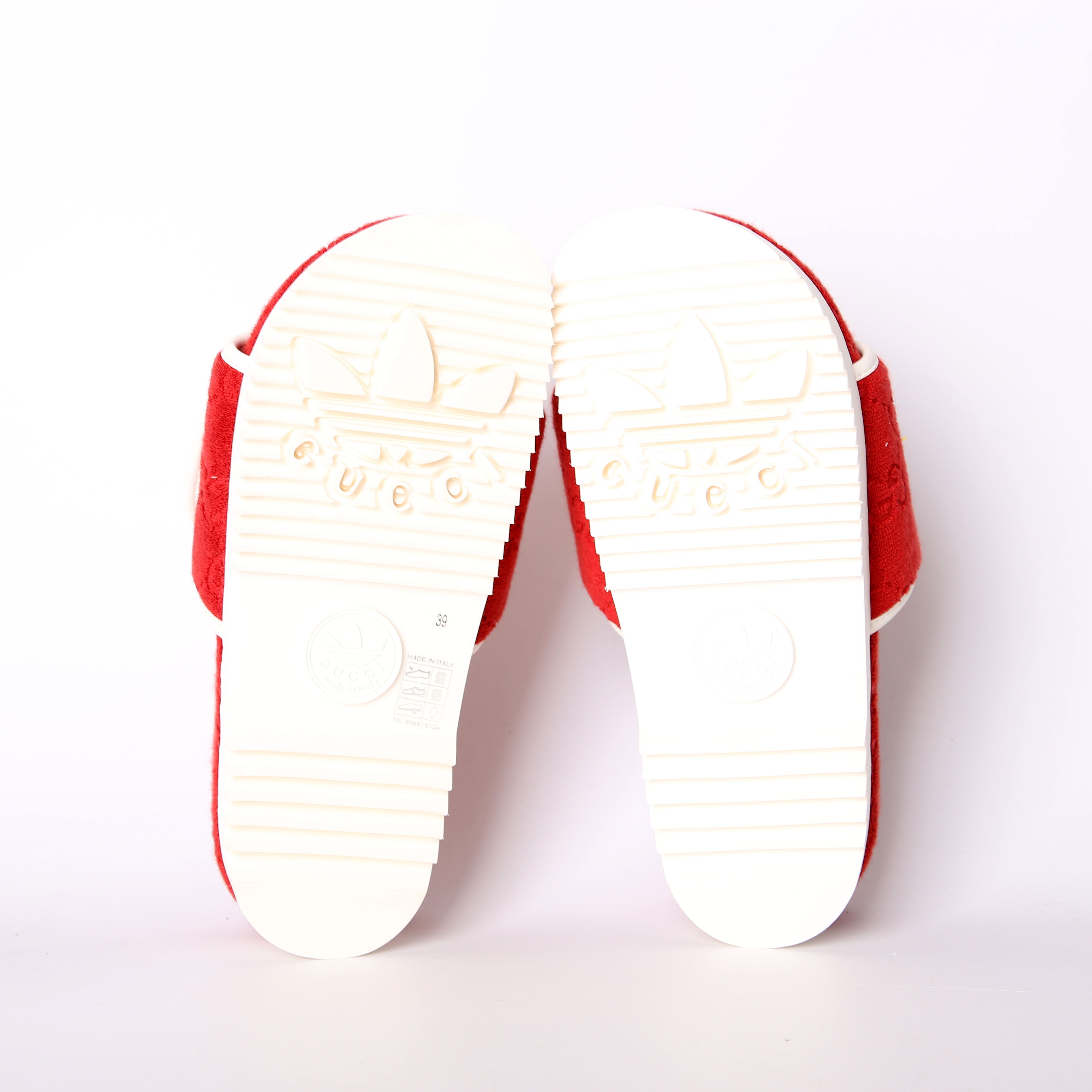 Gucci X Adidas GG Terry Slides Size 40