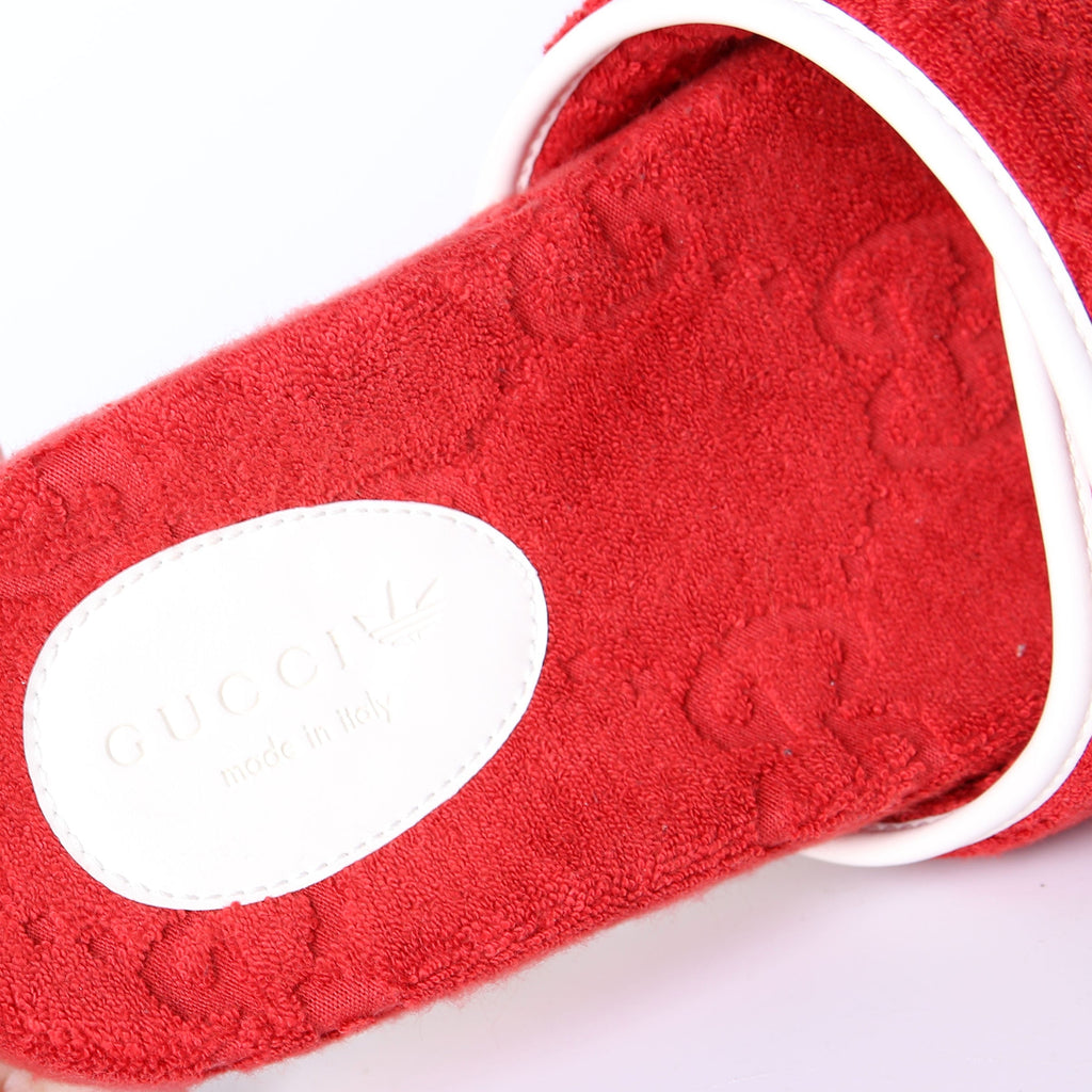 Gucci X Adidas GG Terry Slides Size 40