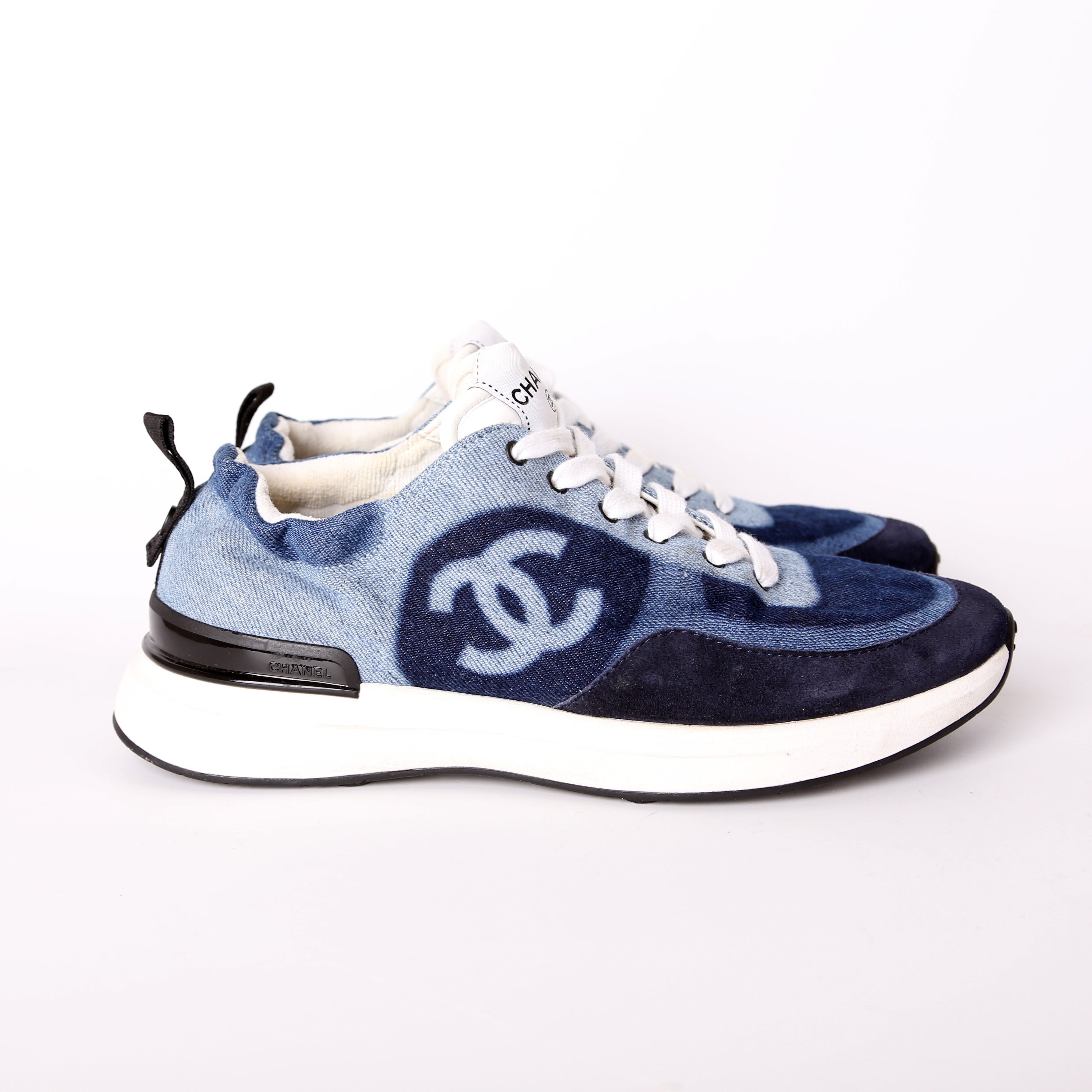 CC Logo Denim Sneakers Size 38