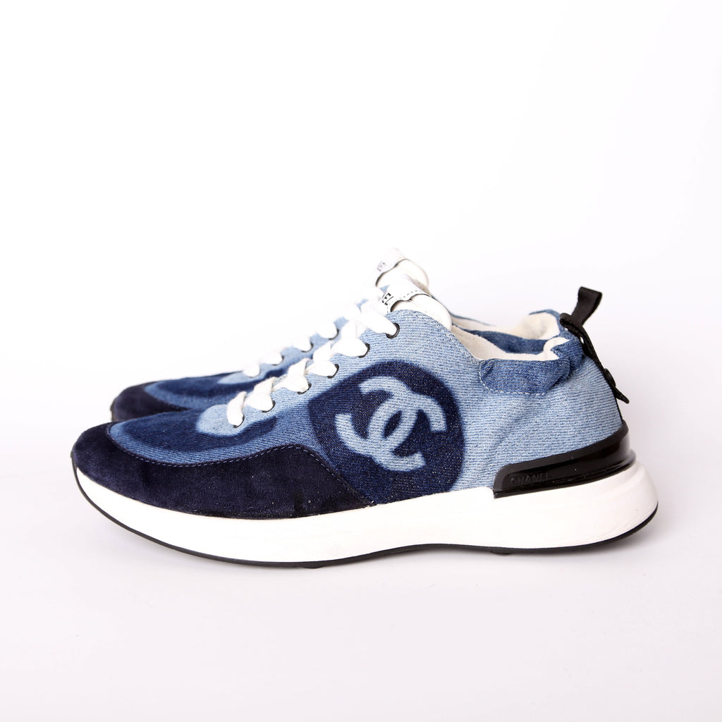 CC Logo Denim Sneakers Size 38