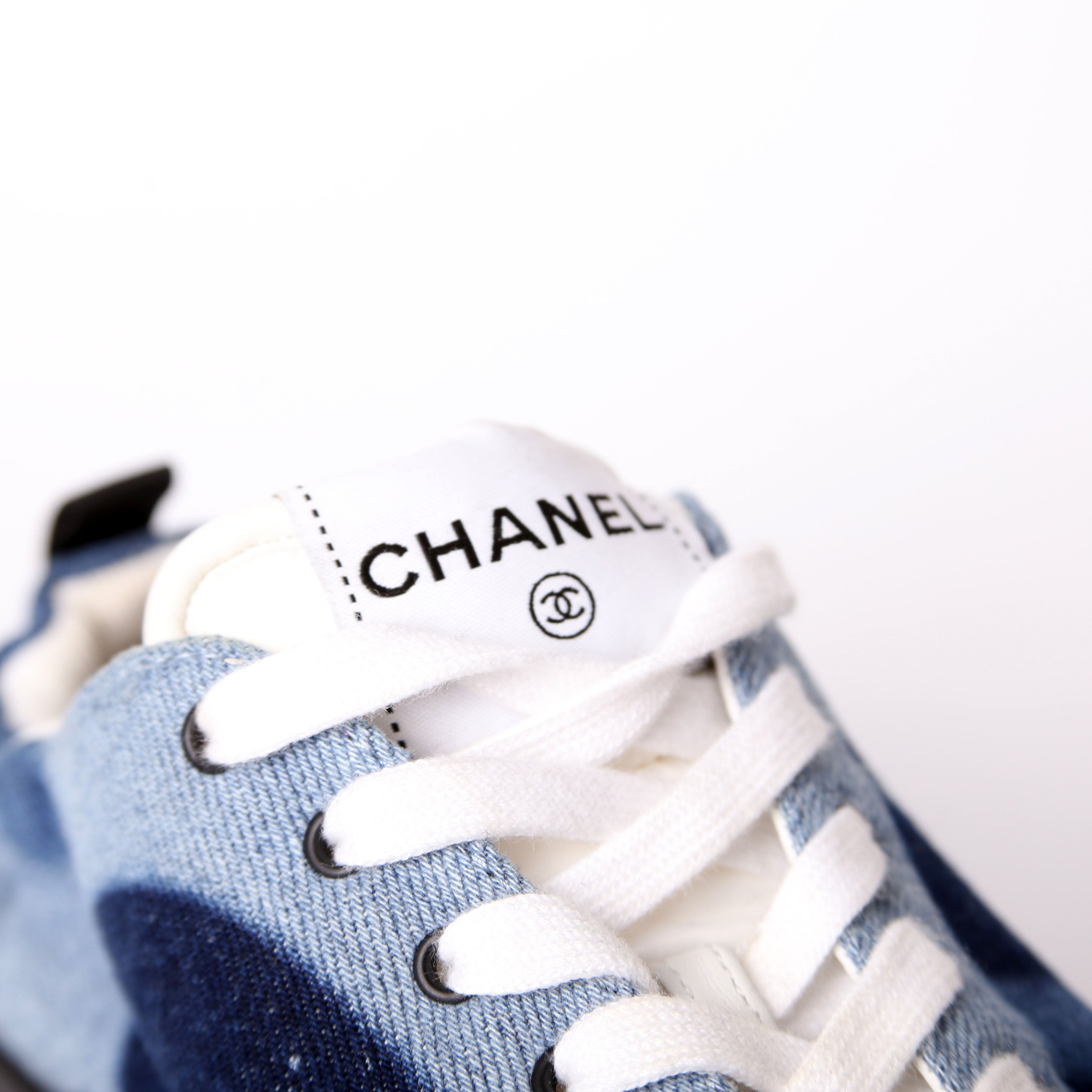 CC Logo Denim Sneakers Size 38